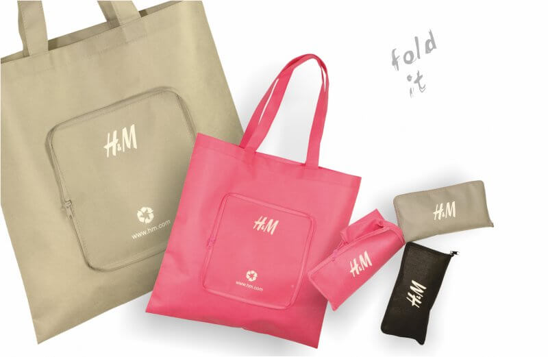 Onze onderneming Bloedbad Viool Opvouwtasje met Rits - H&M | Herbruikbare tassen Groothandel UTS Bags